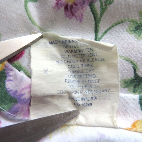 Vintage Rex Imperial Full Size Floral Sheet Set 4pc Cottage Country Made In USA - Picture 7 of 9